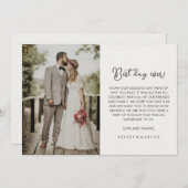 Eenvoudige foto "Beste dag ooit" bruiloft Dank u Bedankkaart (Voorkant / Achterkant)