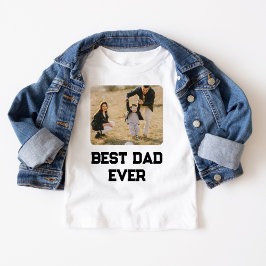 Eenvoudige foto Beste vader ooit vaderdag cadeau T-shirt