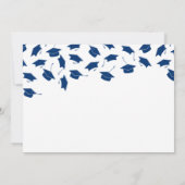 Eenvoudige foto Blauw Graduation Party uitnodiging (Achterkant)