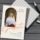 Eenvoudige foto Blauw & Sinaasappel Aankondiging