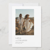 Eenvoudige foto Boho Wedding Dank u kaart (Voorkant)