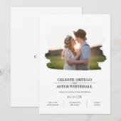 Eenvoudige Foto Borstel Border Handfasting Wedding Kaart (Voorkant / Achterkant)