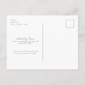 Eenvoudige Foto Bruidsfeest Witte Uitnodiging (Achterkant)