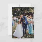 Eenvoudige foto-bruiloft Hartelijk dank Bedankkaart (Achterkant)