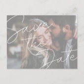 Eenvoudige foto bruiloft opslaan van de datum brie aankondigingskaart (Voorkant)