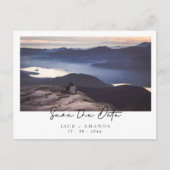 Eenvoudige foto bruiloft opslaan van de datum brie aankondigingskaart (Voorkant)