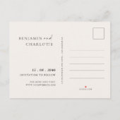 Eenvoudige foto bruiloft opslaan van de datum brie aankondigingskaart (Achterkant)