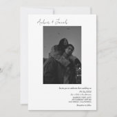 Eenvoudige foto bruiloft uitnodiging 001 (Voorkant)