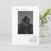 Eenvoudige foto bruiloft uitnodiging 001 (Staand voorkant)