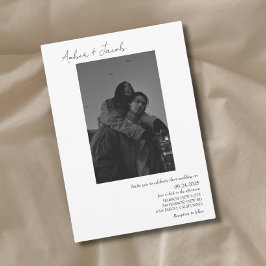 Eenvoudige foto bruiloft uitnodiging 001