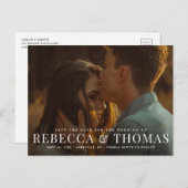 Eenvoudige foto bruiloft uitnodiging briefkaart (Voorkant / Achterkant)