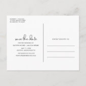 Eenvoudige Foto Budget Bruiloft Save the Date Aankondigingskaart (Achterkant)