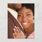 Eenvoudige Foto Budget Bruiloft Save the Date Aankondigingskaart (Voorkant)