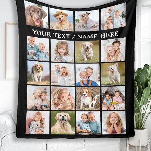 Eenvoudige foto Collage 20 Afbeelding, speciaal ge Fleece Deken