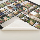 Eenvoudige foto Collage Aangepaste kleur Aangepast Sherpa Deken (3/4)