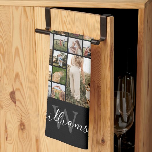 Eenvoudige foto Collage Aangepaste kleur Aangepast Theedoek (Derde Gevouwen)