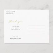 Eenvoudige foto collage bruiloft dank u Briefkaart (Achterkant)