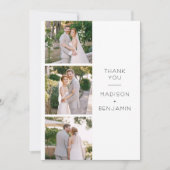 Eenvoudige foto collage bruiloft dank u kaart (Voorkant)