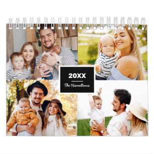 Eenvoudige foto collage familie 2022 kalender