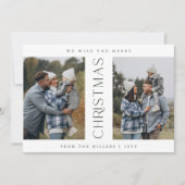 Eenvoudige Foto Collage Kerst Kaart (Voorkant)