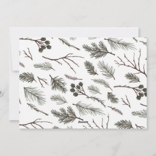 Eenvoudige Foto Collage Kerst Kaart (Achterkant)