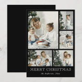 Eenvoudige Foto Collage Kerstvakantie Kaart (Voorkant / Achterkant)