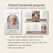 Eenvoudige foto collage orde van dienst uitvaart drieluik programma