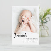 Eenvoudige foto-collage Unisex Baby geboorte Aankondiging (Staand voorkant)