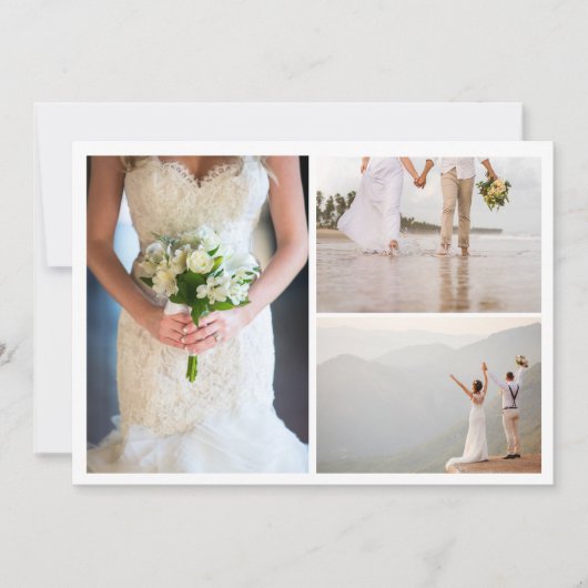 Eenvoudige foto Collage Weddenschap Bedankt (Voorkant)