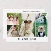 Eenvoudige foto Collage Weddenschap Bedankt (Voorkant / Achterkant)