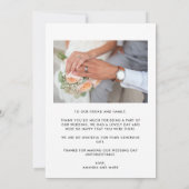 Eenvoudige foto Collage Weddenschap Bedankt (Achterkant)