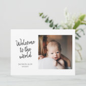 Eenvoudige Foto Collage Welkom bij de wereld Aankondiging (Staand voorkant)