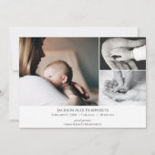 Eenvoudige Foto Collage Welkom bij de wereld Aankondiging (Achterkant)