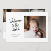Eenvoudige Foto Collage Welkom bij de wereld Aankondiging (Voorkant / Achterkant)