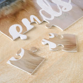 Eenvoudige foto Custom Pet Dog Kinder beste vriend Legpuzzel (Zijkant)