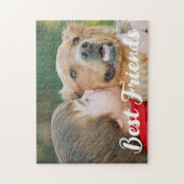 Eenvoudige foto Custom Pet Dog Kinder beste vriend Legpuzzel (Verticaal)