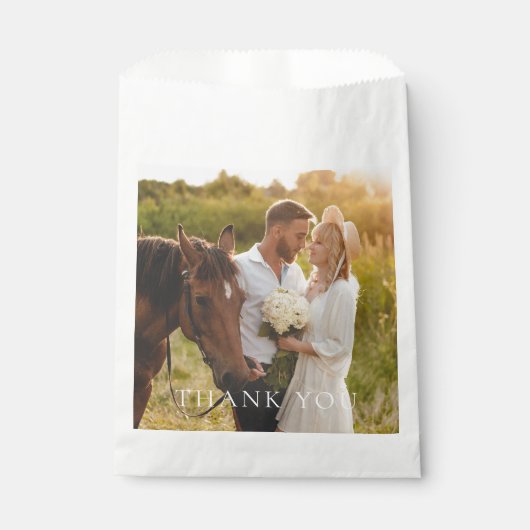 Eenvoudige foto Dank u gunst Bedankzakje (Voorkant)