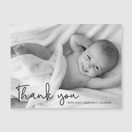 Eenvoudige foto Dank u manuscript van Baby (Voorkant)