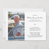 Eenvoudige foto Death Notice en begrafenis Kaart (Voorkant)