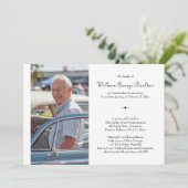 Eenvoudige foto Death Notice en begrafenis Kaart (Staand voorkant)