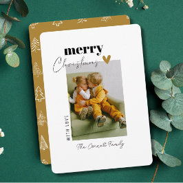 Eenvoudige foto Eenvoudige gouden minimalistische  Kaart