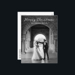 Eenvoudige foto Elegant Kerstmis Feestdagenkaart<br><div class="desc">Modern briefkaart met een eenvoudig ontwerp met "Merry Christmas" in een elegant script op uw favoriete foto.</div>