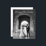 Eenvoudige foto Elegant Kerstmis Feestdagenkaart<br><div class="desc">Modern briefkaart met een eenvoudig ontwerp met "Merry Christmas" in een elegant script op uw favoriete foto.</div>