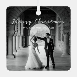 Eenvoudige foto Elegant Kerstmis Metalen Ornament