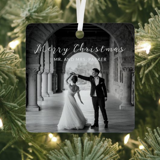 Eenvoudige foto Elegant Kerstmis Metalen Ornament (Insitu)