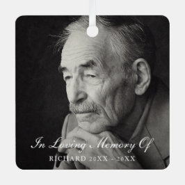 Eenvoudige foto Elegant Memorial Metalen Ornament
