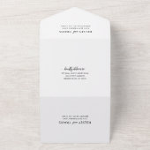Eenvoudige foto Elegant Modern Wedding All In One Uitnodiging (Buitenkant)
