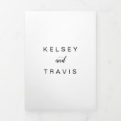 Eenvoudige foto Elegant Modern Wedding Drieluik Uitnodiging (Cover)