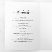 Eenvoudige foto Elegant Modern Wedding Drieluik Uitnodiging (Binnenzijde eerst)