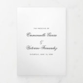Eenvoudige foto Elegant Modern Wedding Drieluik Uitnodiging (Cover)